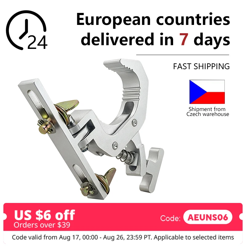 2-6pair Aluminum Fold Clamp Hooks Stage Light Hanging Hook Loading 150Kg Truss Tube Moving Head Beam Lights Connector Clip