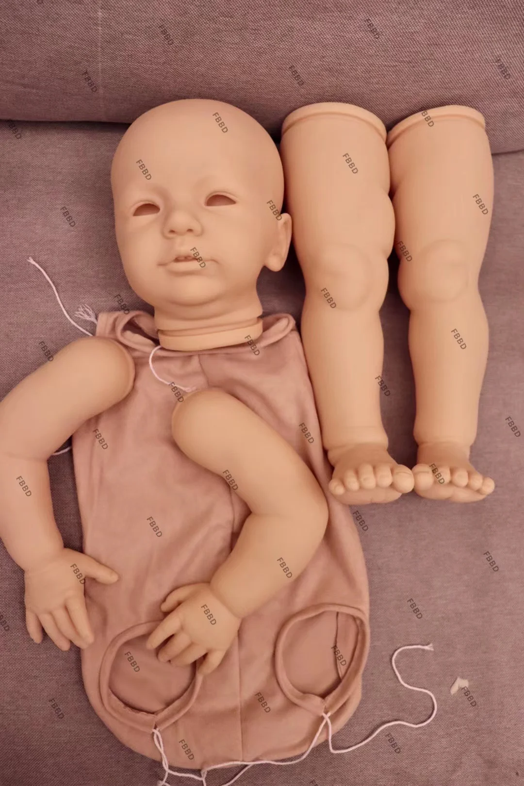 FBBD 30inch Standing Legs Vito By Laura Tuzio Ross Reborn Baby Doll Unpainted Kits Soft Touch With COA