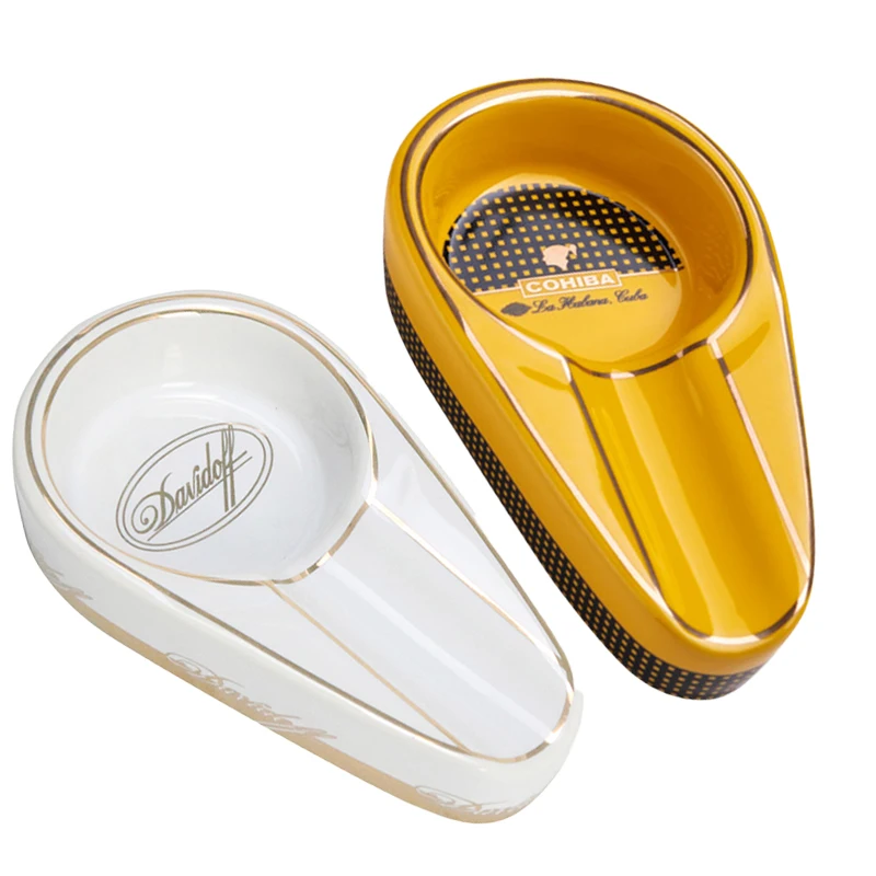 Cigar Ashtray Patio Single Outdoor Portable Travel Porcelain Cigar Ashtray Suitable for Gift silicone ashtray air purifier ashtray wood ashtray cigarettes ashtray portable ashtray stainless steel ashtray metal ashtray ceramic ashtray