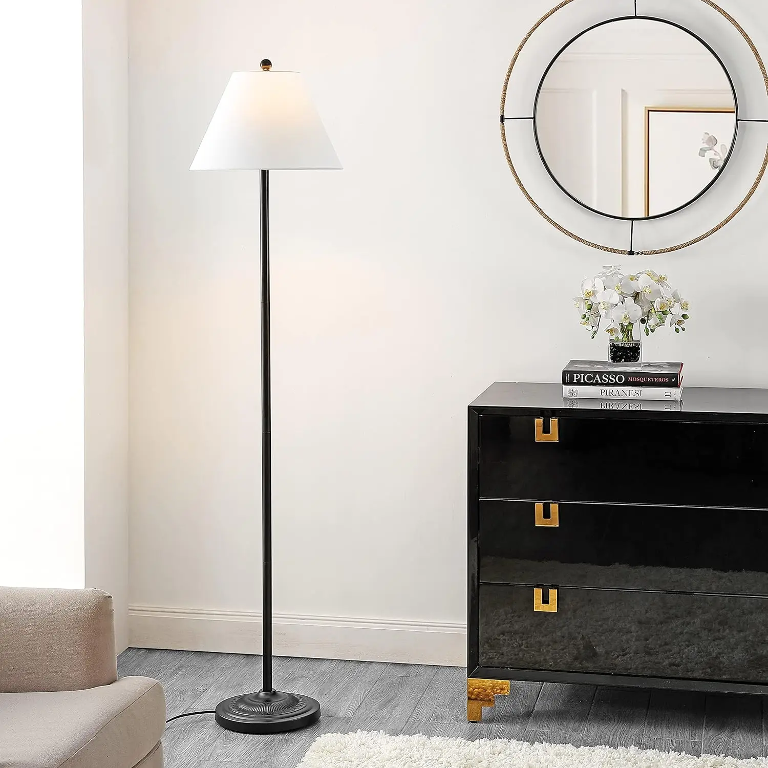

Collection Hallie Contemporary Black 68-inch Floor Lamp (LED Bulb Included)