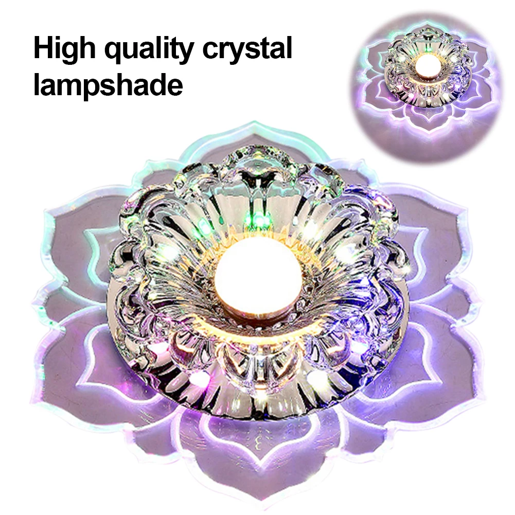 Crystal LED Ceiling Light Modern Ceiling Light Flower Shape Low Profile Spotlight LED Recessed Light for Gallery Exhibition