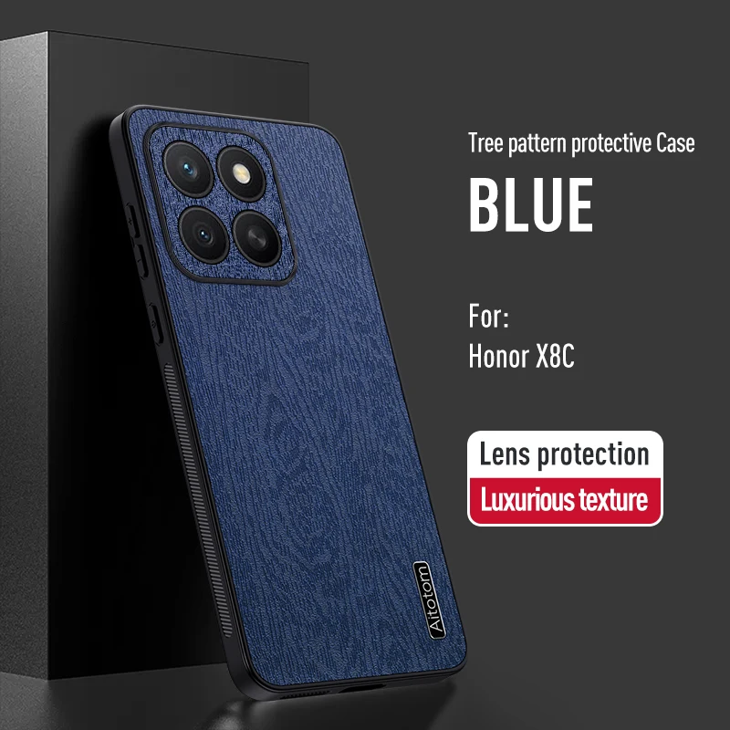 Luxury Wood Pattern Tree Texture Shockproof Case - Light & Thin Design