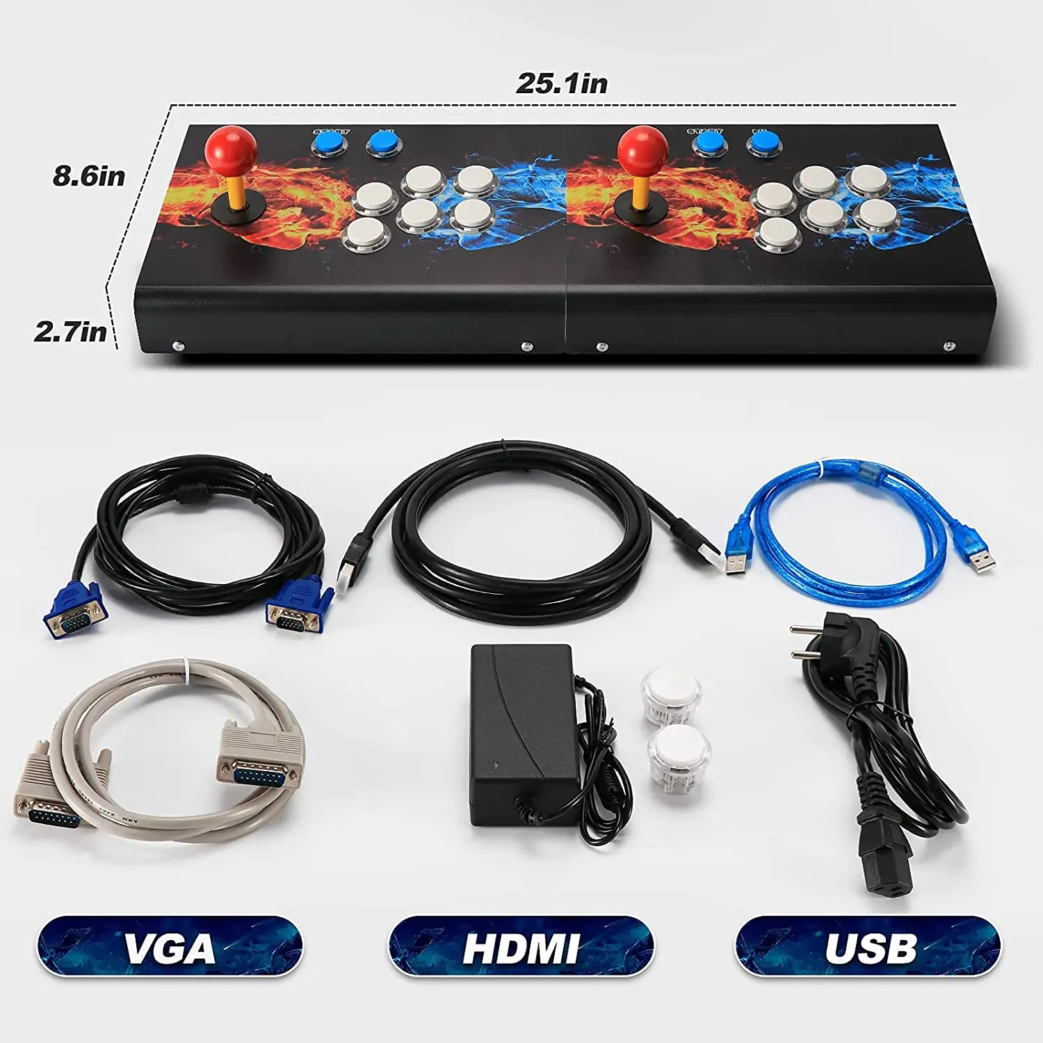 Pandora ARCADE Box 3D Wifi 8000 In Support Players Retro