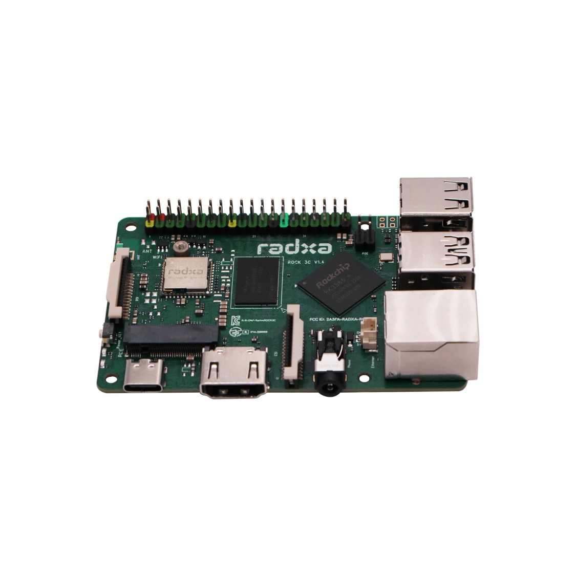 Single Board Computer Radxa ROCK 3C RK3566 4-core CPU SBC GPU NPU HDMI 4K Output Single Board Computer