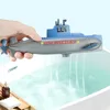 Creative Wind Up Submarine Bath Toy Boat Tricky Water Toys Pool Diving Toy Bathtub Floating Model Kids Bathtime Toy 2