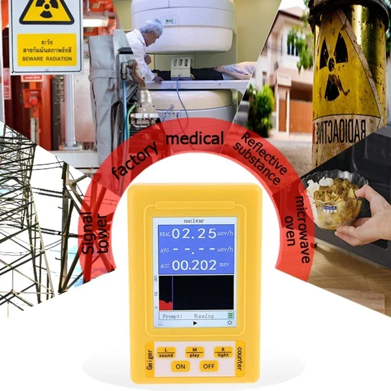 BR-9C/ XR-3/XR3 RPO 2 in 1 Handheld Digital Display Electromagnetic Radiation Nuclear Detector EMF Geiger Counter Type Tester