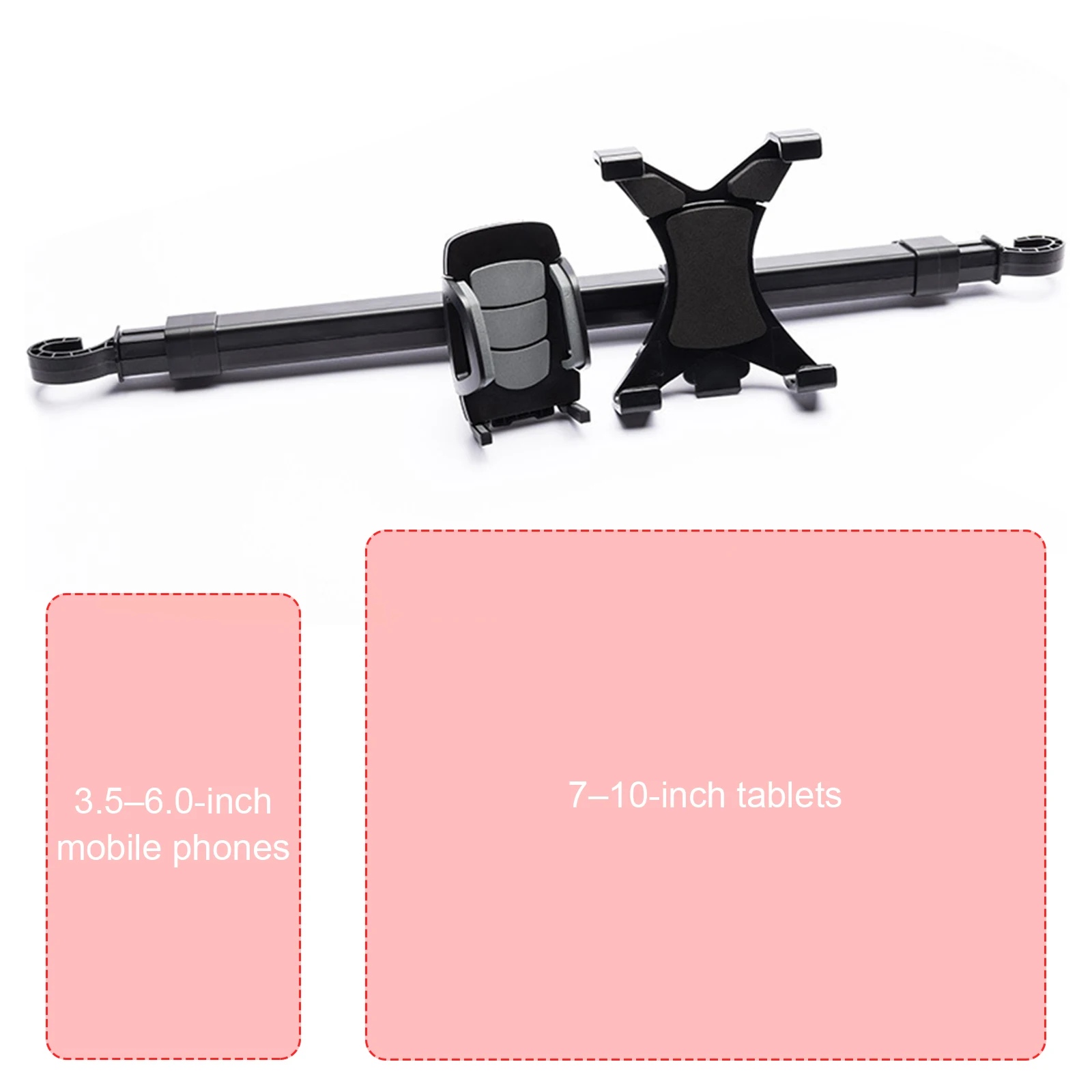 Universal Car Phone Holder Anti-Slip Rear Seat Tablet Bracket 360° Rotatable Ergonomic Mobile Phone Stand Road Trip Essentials