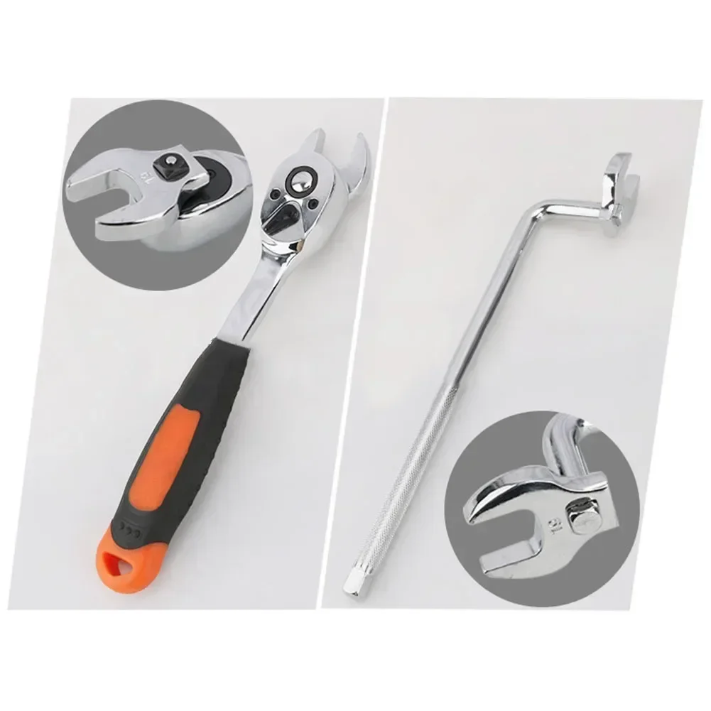 AB Tools Hahenfußschlüssel 3/4 Zoll – 3/8" Antrieb, 6-Punkt, Aus CR-V Stahl, Für Enge Stellen