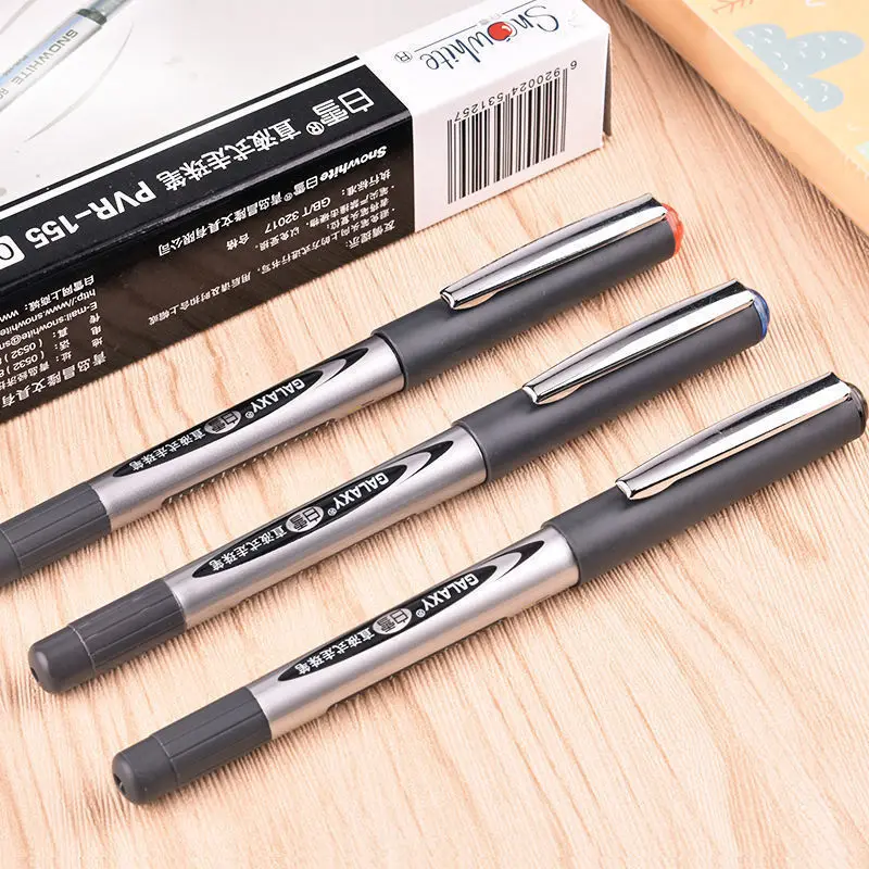 

Wholesale White Snow Straight Liquid Rollerball Pen 0.5Mm Bullet Type Black Rollerball Pen Student Exam Gel Pen Office