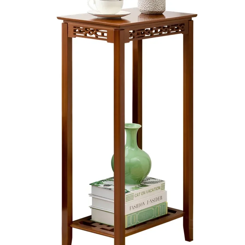 Retro Chinese Coffee Table Natural Bamboo Side Table Living Room Hollow Carved Side Fashion And Beautiful Home Furniture