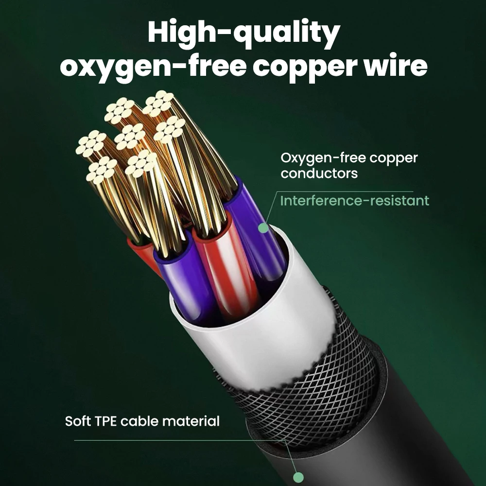 High-Quality Wired Headphones with Built-In Microphone and Versatile Connectivity