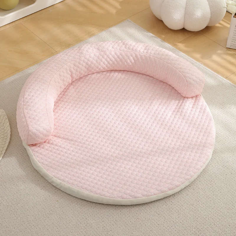 Orthopaedic Cooling Dog Bed For Pets Portable Round Pet Cushion_voghion.com