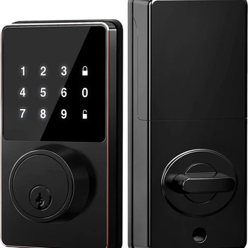 Smart Lock with password, Keyless Entry Door Lock with Touchscreen Keypads, Easy to Install, App Unlock, 50 User Codes