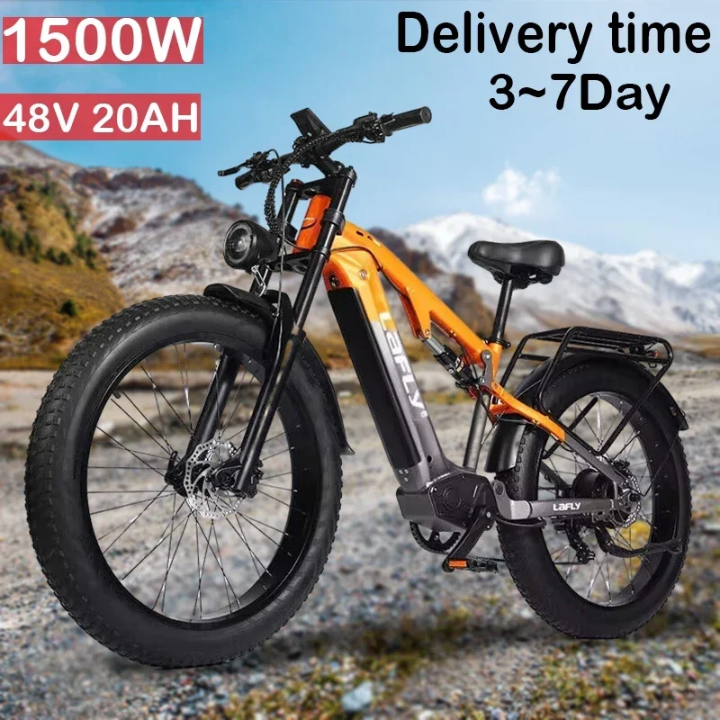 2024 new LAFLY-RV800 1500W 48V-20AH 26*4.0 fat tire off-road electric bicycle mountain bike snow electric bicycle