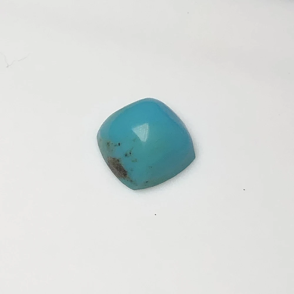 Natural plain 3.29ct square turquoise bare stone pendant bracelet and other jewelry with main stone
