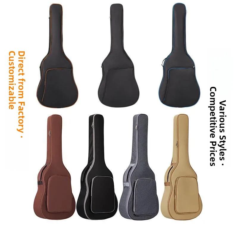 Guitar Bag Electric Bass Bag Thiened Cotton Guitar Bapa Instrument Case Banjo Bag Acoustic Bass Guitar Bag Travel Music Instrument