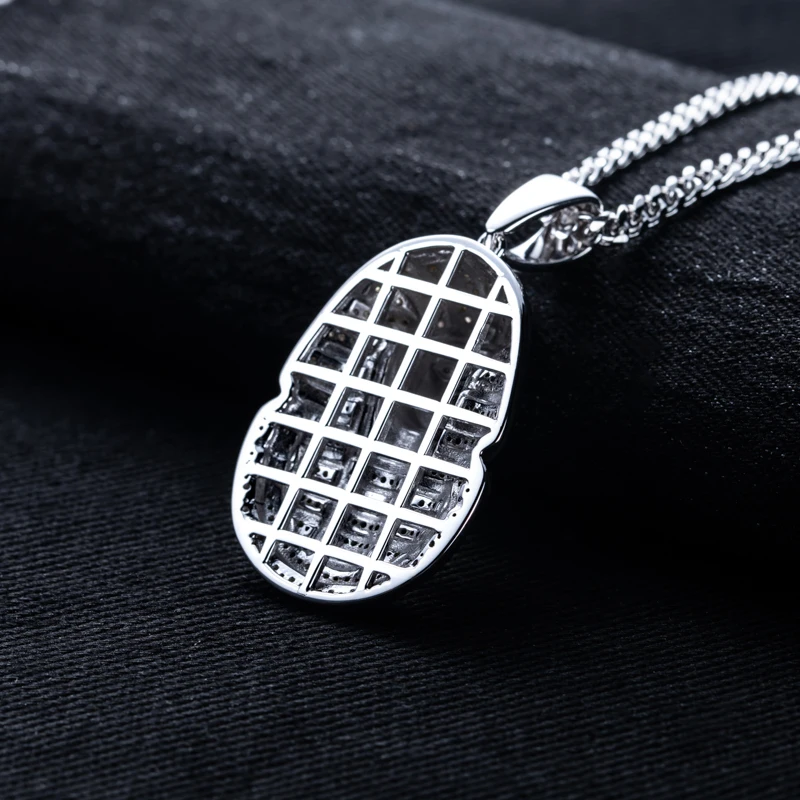 MossanRappr Moissanite Iced out Egyptian Pharaoh Pendant Bling Hip Hop Necklace 925 Sterling Silver Heavy Metal Jewelry for Men - Image 4