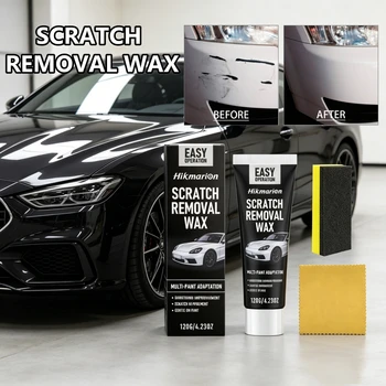 Kit Cera Riparazione Vernice Auto, Riparazione Rapida Segni Minori, Ripristina la Lucentezza, Facile Utilizzo, Crema Lucidante Rimuovi Graffi Auto