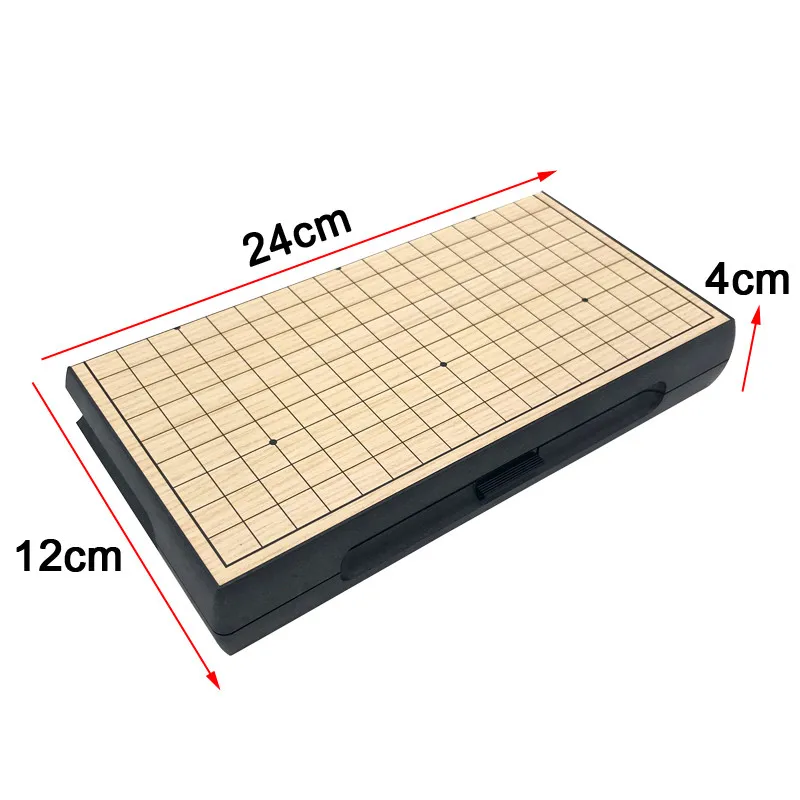 Hot 19 lu Go Set Reversible Go Board Games Set Classic Chinese Strategy Board Game Single Convex Stones for Kids Adults Gifts