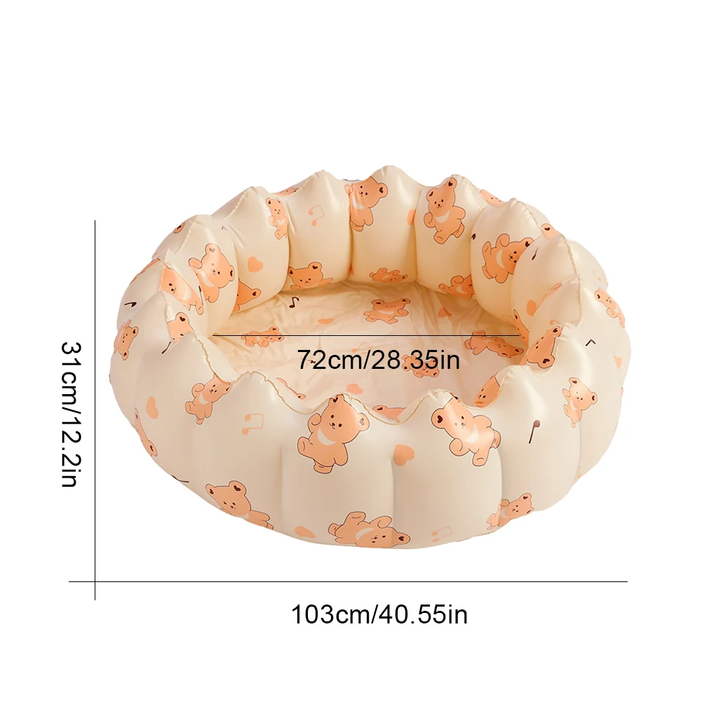 Inflatable Swimming Pool Paddling Pools Anti Slip Kids Inflatable Pool PVC Bath Swimming Ring Portable for Summer Water Party