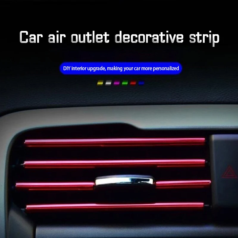 

10 шт./набор, хромированные разноцветные блестящие полосы для автомобиля, 20 см