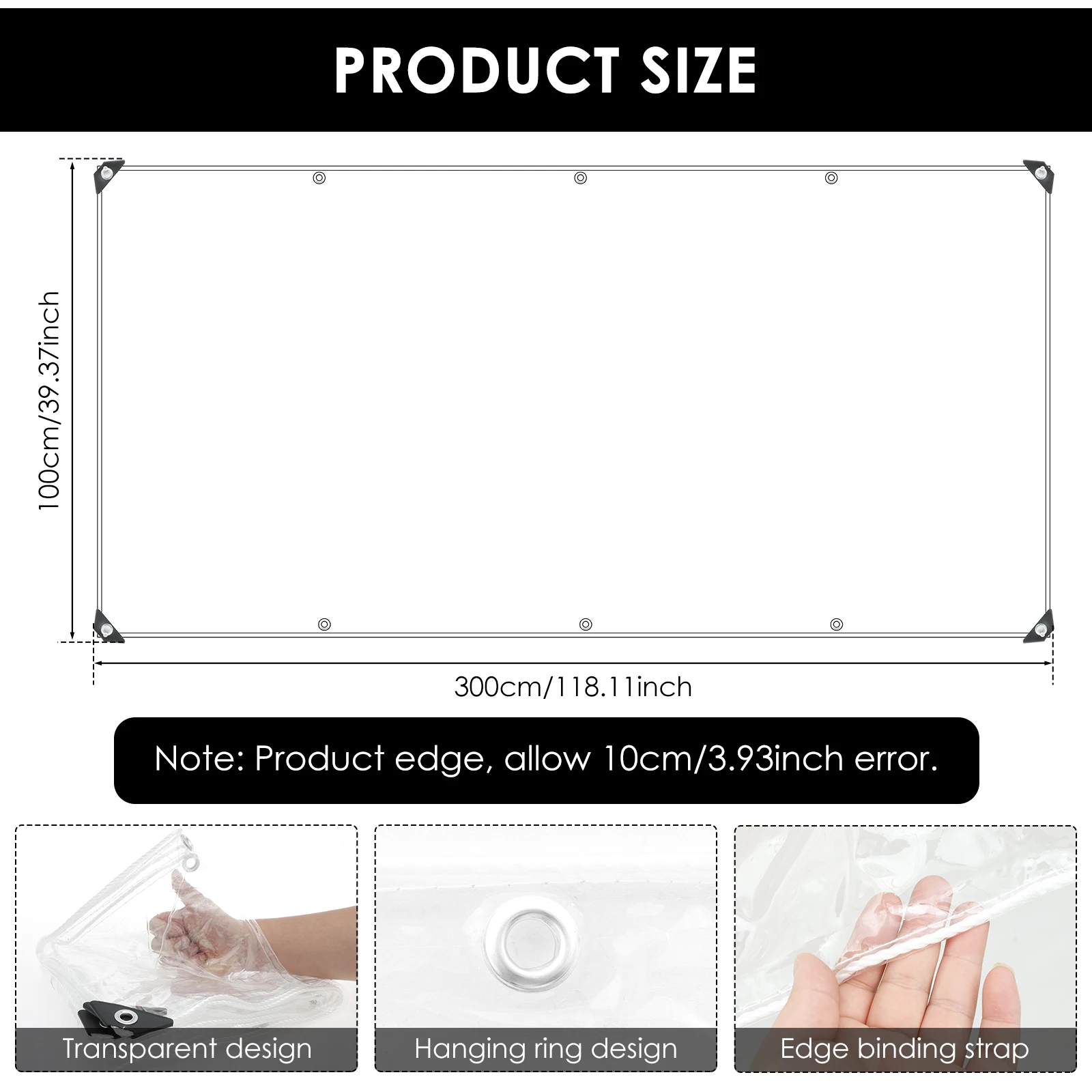 Waterproof Transparent Tarp Curtain Cover