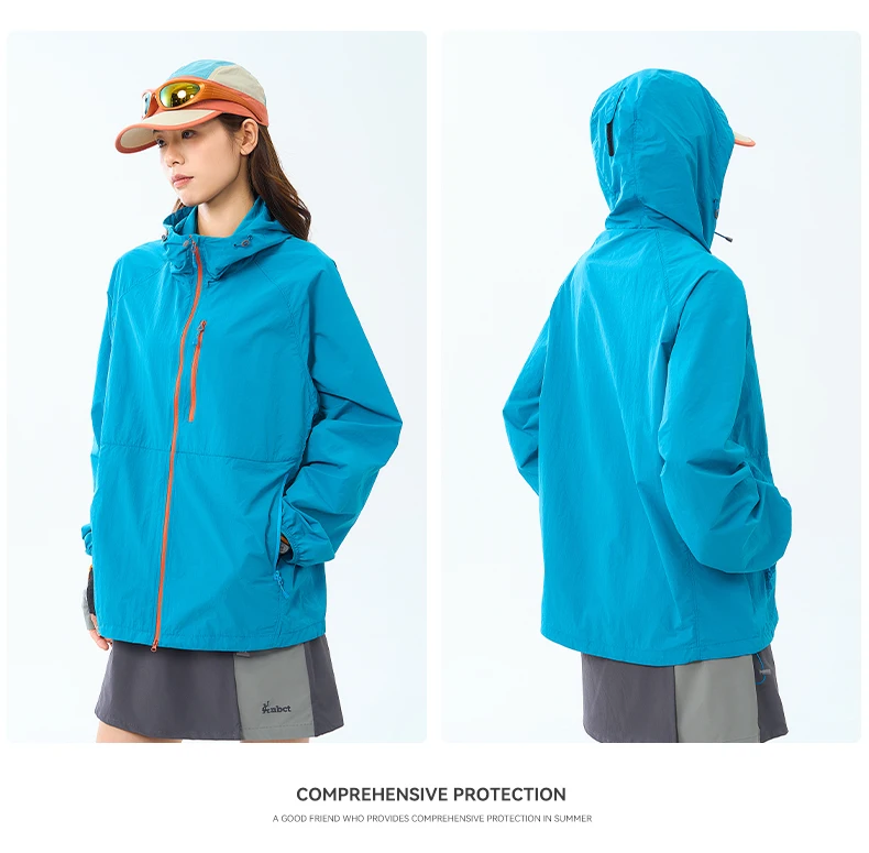 Lightweight Hooded Hiking Windbreaker Jacket for Trail Wear