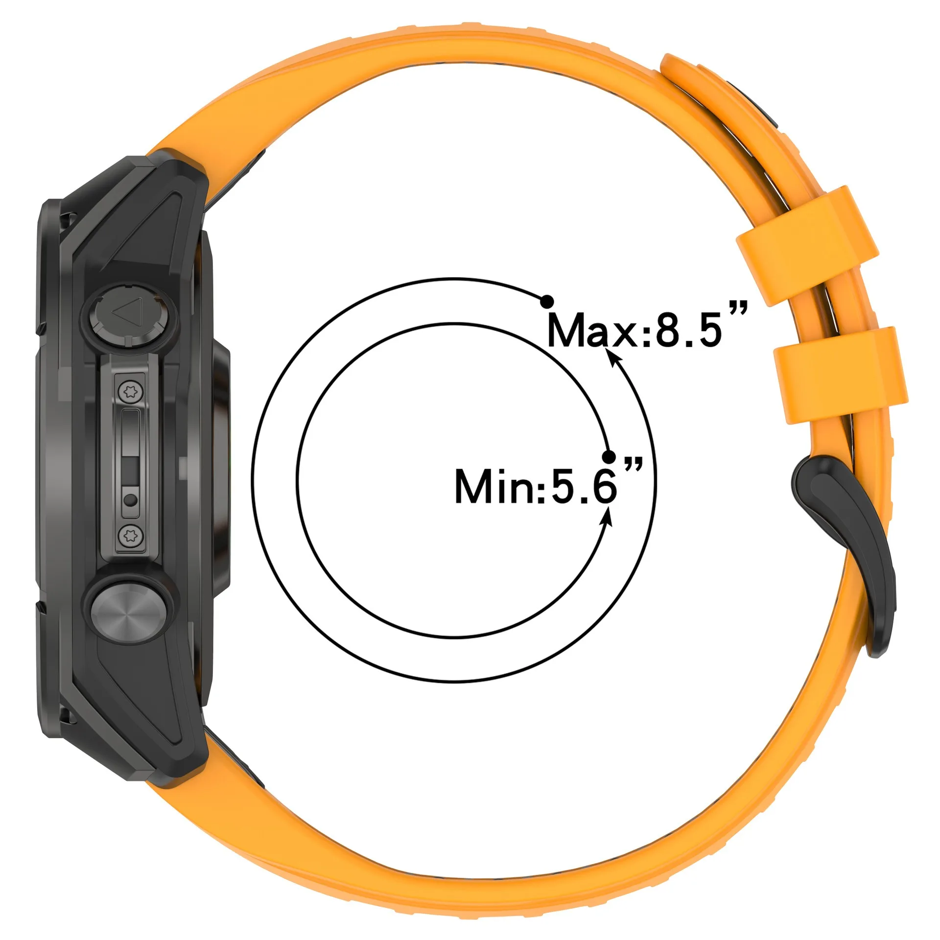Versatile QuickFit Silicone Strap - Adjustable Sport Wristband (20mm, 22mm, 26mm)