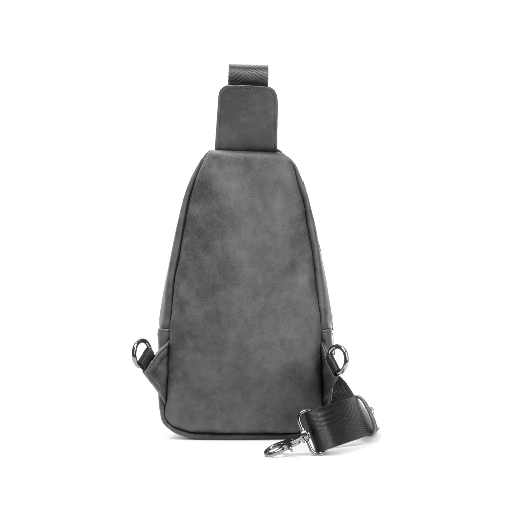 New 2023 Fashion Sports Waistpack Casual One Shoulder Small Body Bag Solid Simple Leather Chest Bag Youth Crossbody Bag