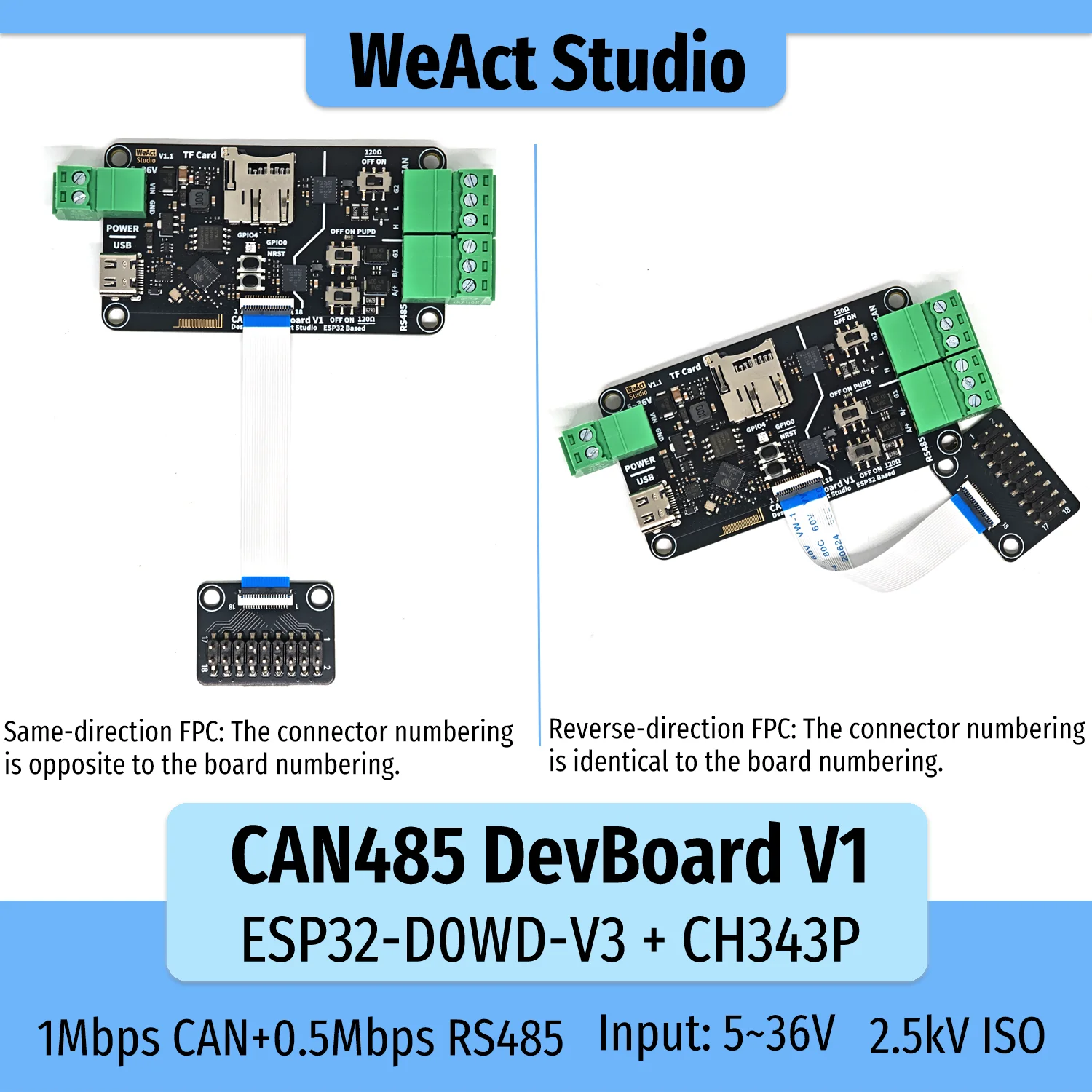 รูปสินค้า บอร์ดพัฒนา CAN RS485 ทนทาน 2.5kV สำหรับ ESP32
