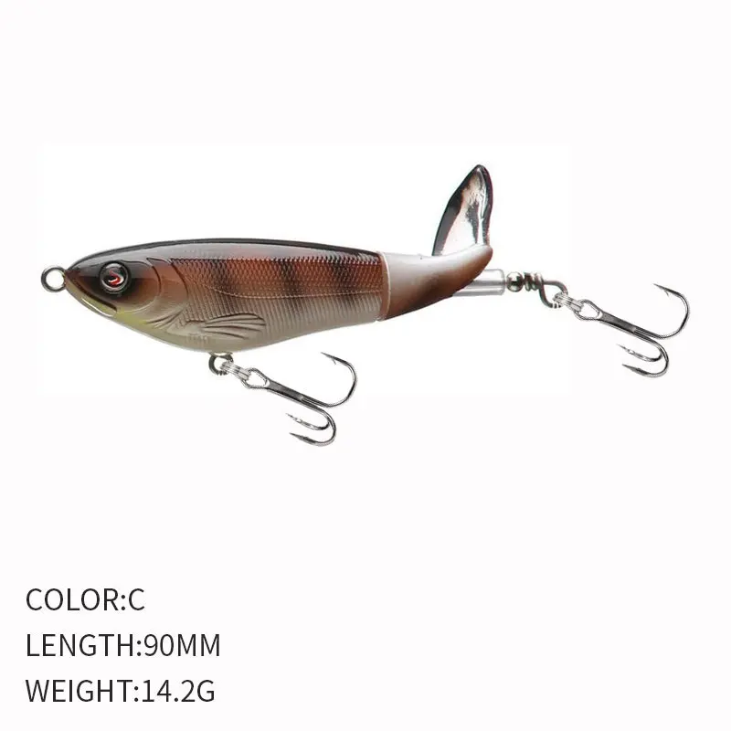 Pesca Topwater Whopper Plopper Popper FIshing Lure 90mm 15g