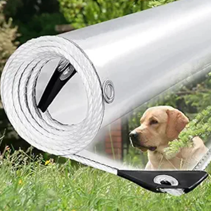 Clear Waterproof Tear-Resistant PVC Vinyl for Outdoor Sunshade and Wind Protection