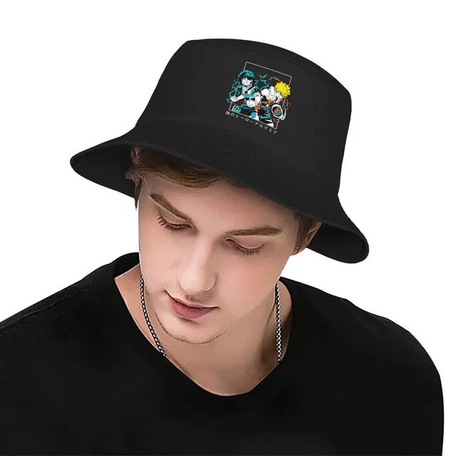 Summer Beach Hatwear Anime Bakugou Izuku Stuff Bucket Hat Woman Sun Hats Boku No My Hero Academia Boonie Hat Fisherman Hat 2