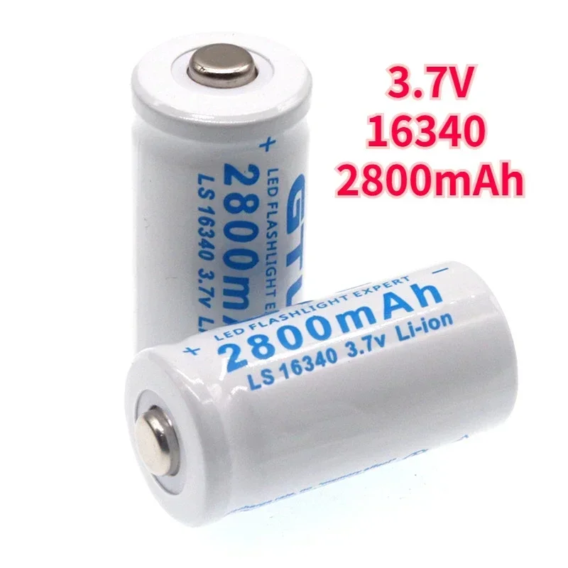 

3.7V 2800mAh Lithium Li-ion 16340 Battery CR123A Rechargeable Batteries 3.7V CR123 for Laser Pen LED Flashlight Cell