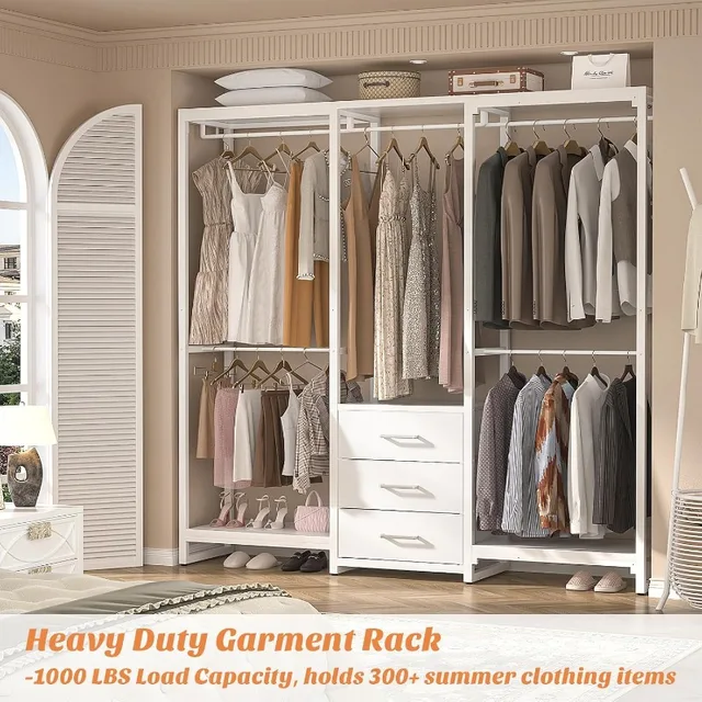Heavy Duty Clothes Rack Home Depot BYBLIGHT Carmalita Rustic Brown