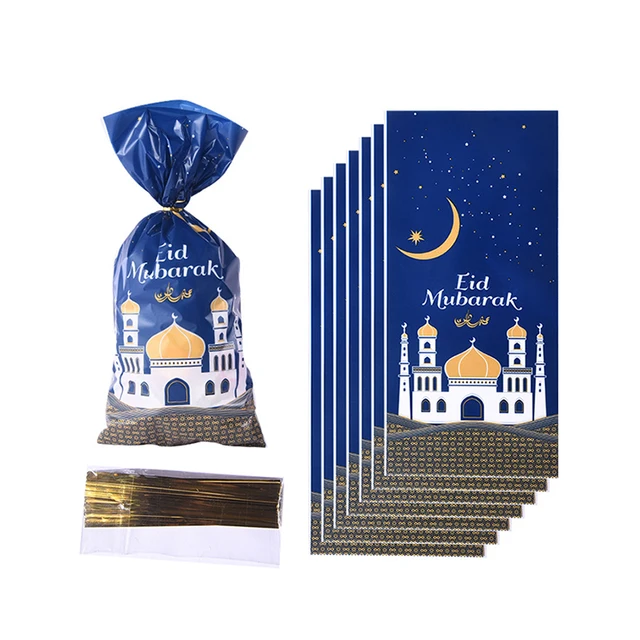 25/50pcs Ramadan Gift Bags Ramadan Decoration 2023 Eid Mubarak Plastic