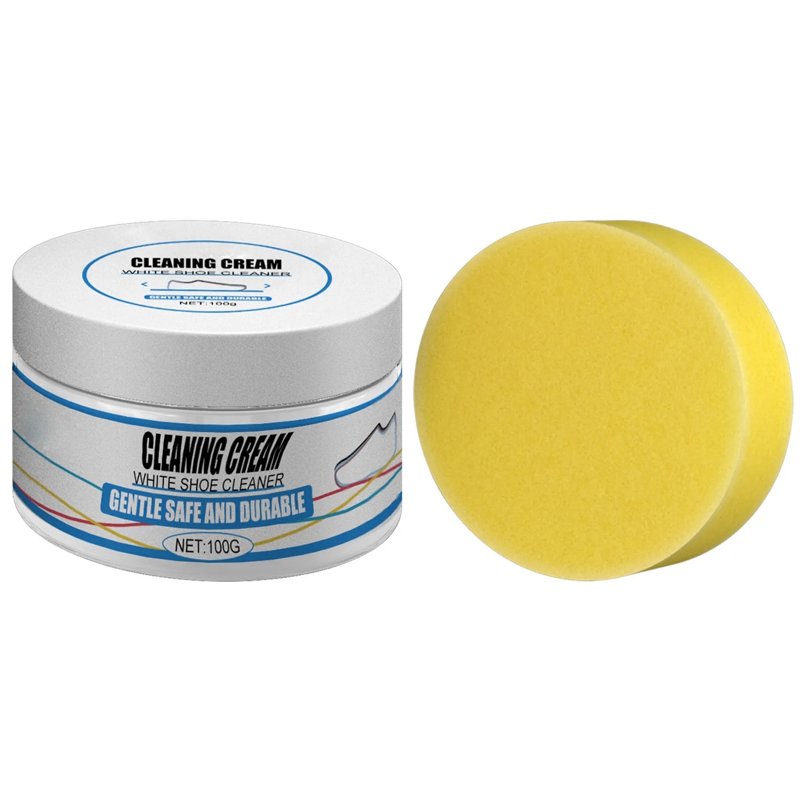 

100g Cleaning Cream For White Shoe Multi-Functional Cleaner With Wipe Stains Remover Cleansing Maintenance Pasty Of Sport Shoe
