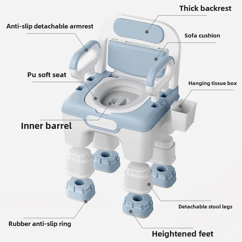 Luxury Sofa Chairs Shower Cabin Chair Home Disabled Toilet Seat Portable Indoor Pregnant Toilet Chair for Elderly Commode Toilet 5