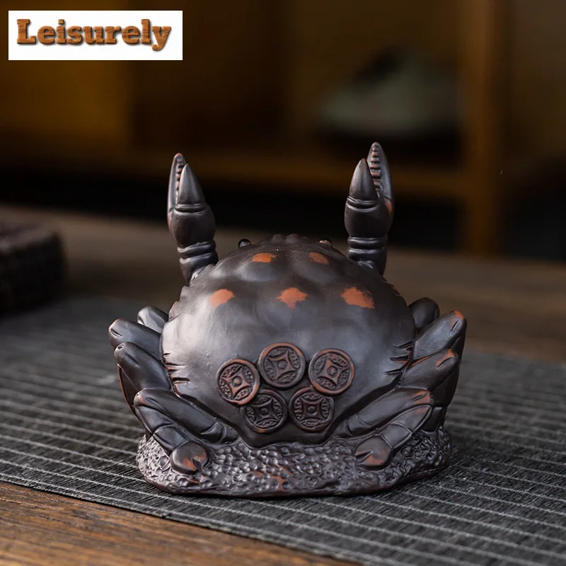 Qingxi Purple Pottery Tea Pet Ornaments Can Be Raised Creative Toads Tea Play Figurine Handmade Pixiu Art Plate Sculpture Crafts