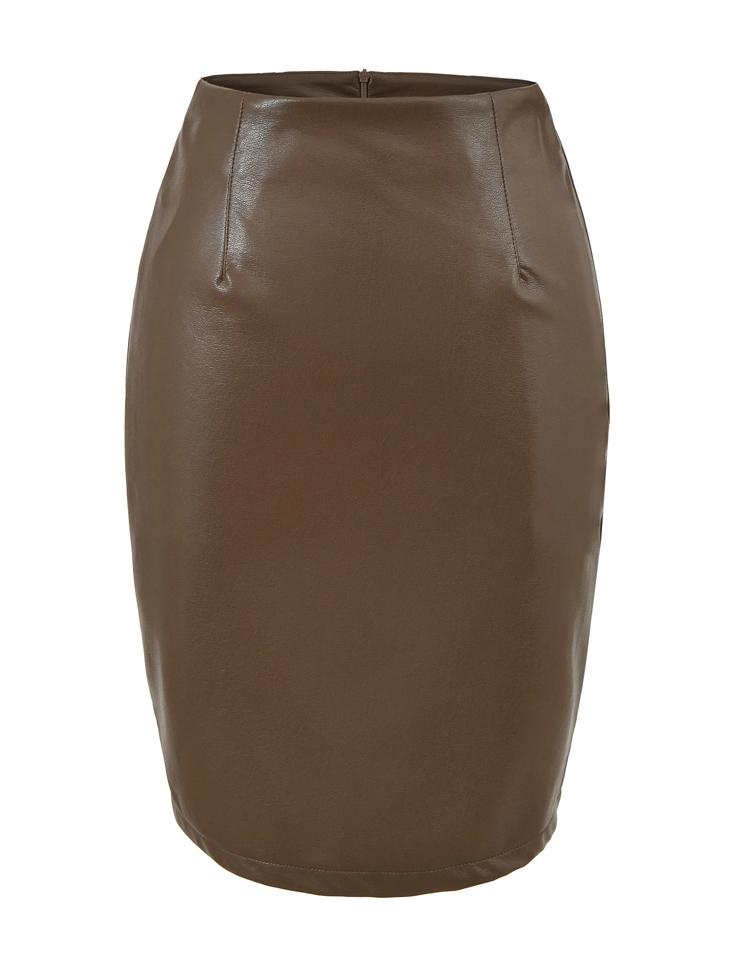 American Sle Sexy f Skirt High Waist PU Leather Wrap around Women's Slimming Split Step in Skirt for Daily Wear