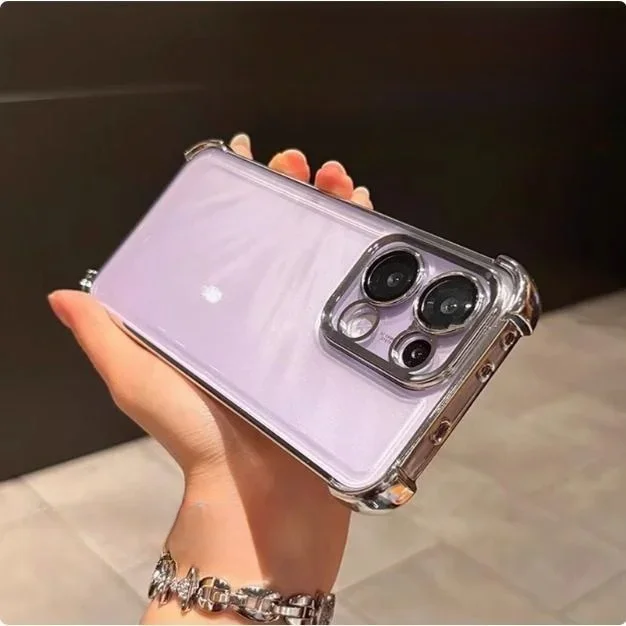 Luxury Clear Plating Airbag Phone Case Cover
