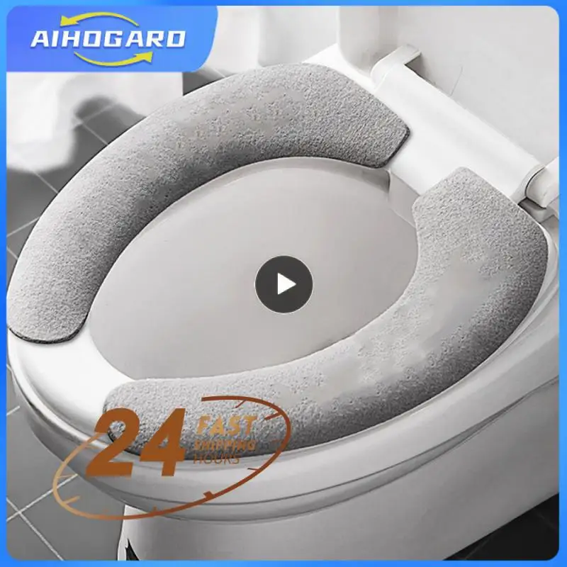 Coprisedile Universale Per Wc Soft Wc Paste Toilet Sticky Seat Pad Lavabile Scaldavivande Coprisedile Cuscino Cuscino Tinta Unita