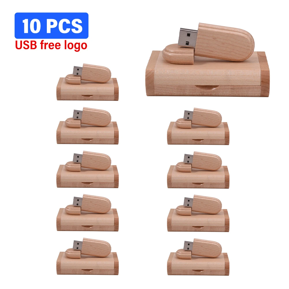 

USB 2,0 деревянный флеш-накопитель с коробкой, 4 ГБ, 8 ГБ, 16 ГБ, 32 ГБ, 64 ГБ, 10 шт./партия