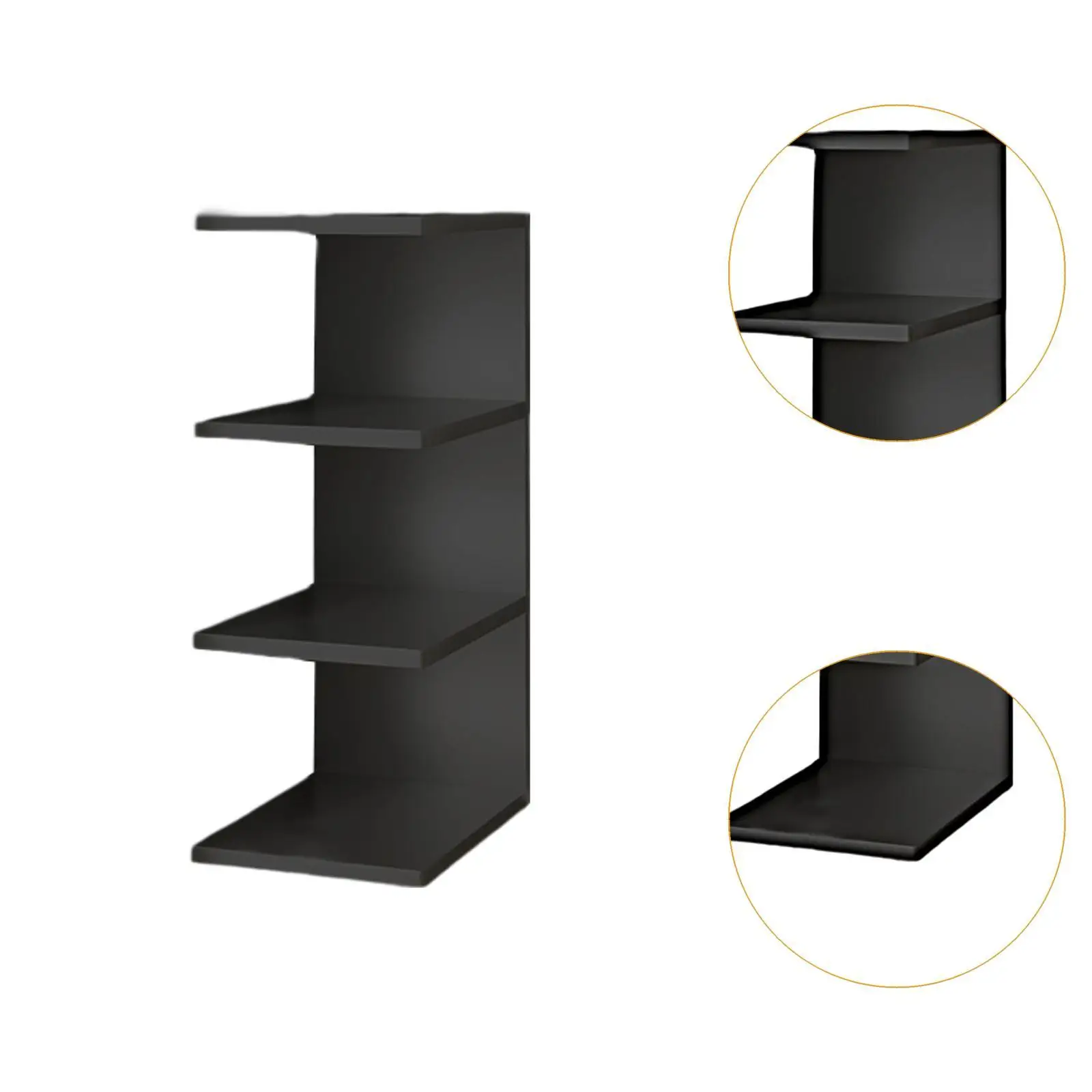 Desk Book Shelf 3 Tier Space Saving Multipurpose Lightweight Decorative Storage Rack for Desktop Home Bedroom Dorm Office