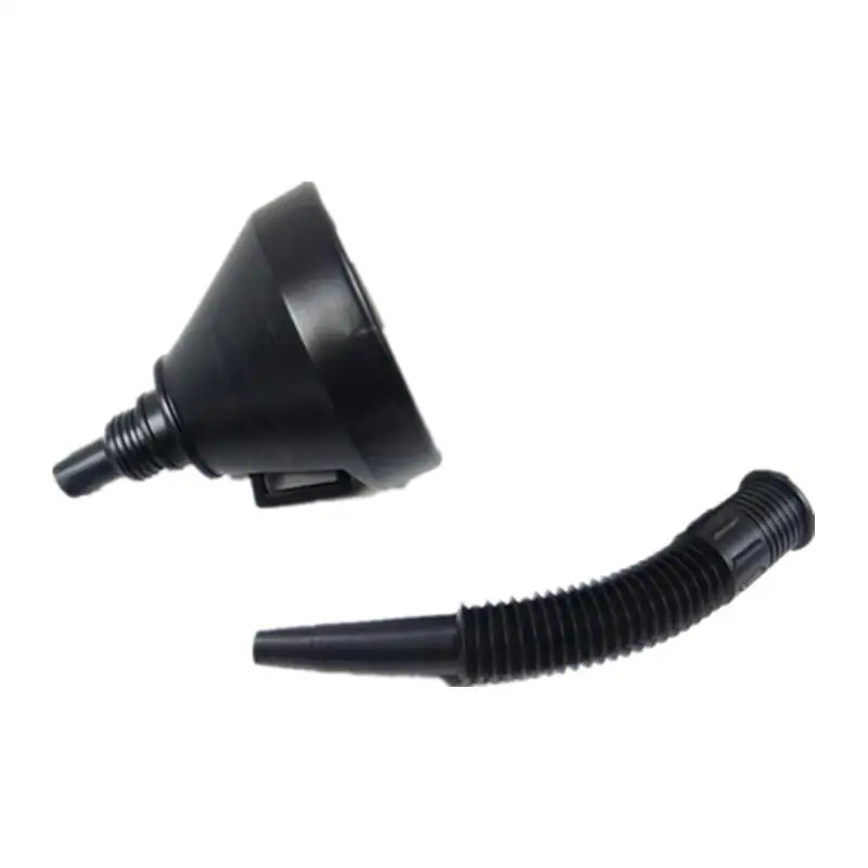 2 in 1 Plastic Funnel Spout Black Car Motorcycle Flexible Funnel Spout Mesh Screen Strainer Oil Gas Water Fuel Gasoline Diesel