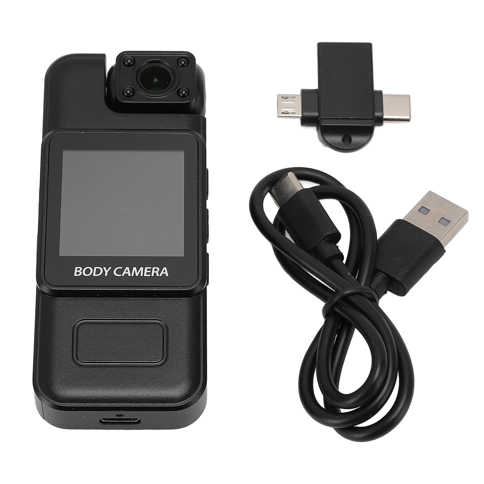 웨어러블 캠코더 240x240 스크린 모션 감지 1000mAH 4K 휴대용 바디 비디..