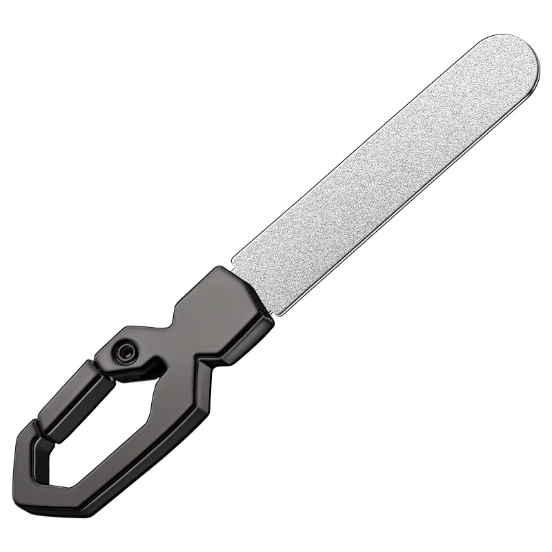 The New Nail File Features A Stainless Steel Polished File Strip with A Keychain, Which Is Creatively Portable and Easy To Carry