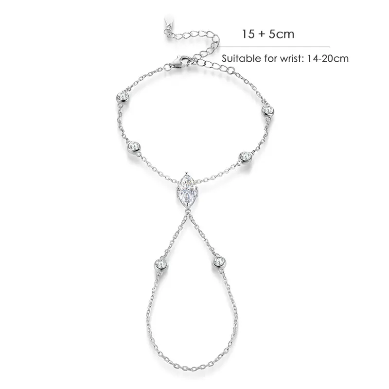 KNOBSPIN D VVS1 مويسانيتي فنجر أساور للنساء بوهيمي...