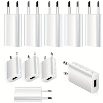 20 pièces universel 5V 1A USB mur voyage chargeur tête adaptateur secteur Portable prise ue charge pour téléphone Portable MP3 7 8 Xs