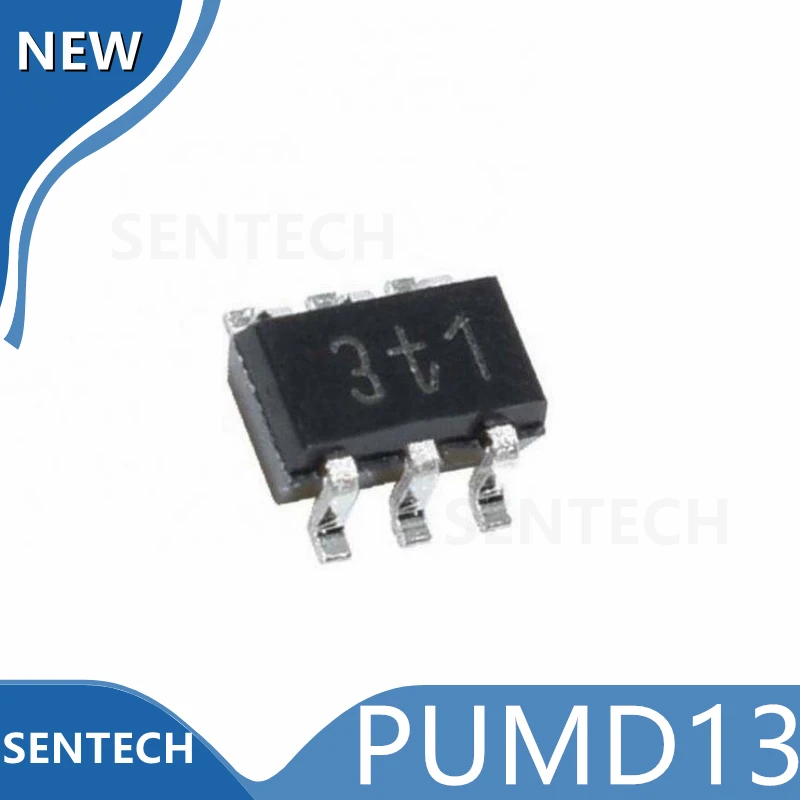 

100PCS/LOT 100% New Original PUMD13 SOT-363 (3t1) NPN/PNP resistor-equipped transistors